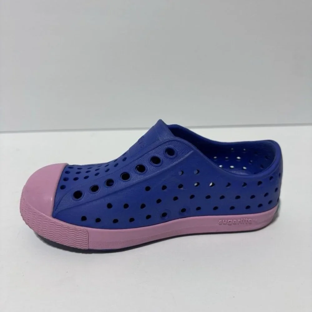 Native Toddlers’ Jefferson, Blue/Pink Slip-On Shoes, Size 8 M